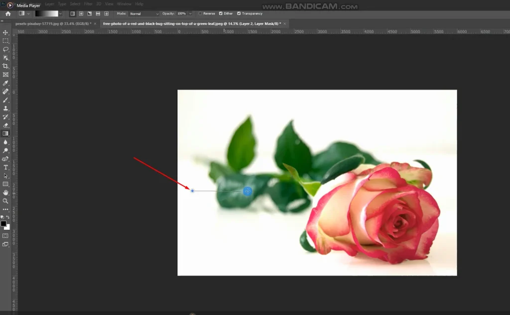 5th and last Step to Blend Two Images Using Gradient