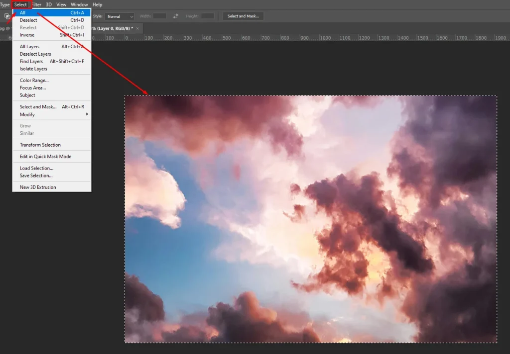 Open the image in photoshop to Fading the EDGES of an Image