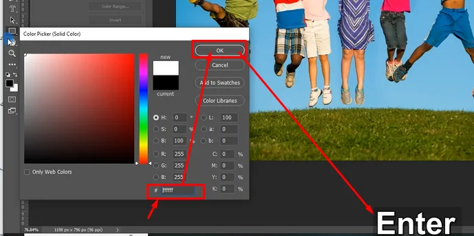 Step 2 to Curve an Image pick the color code