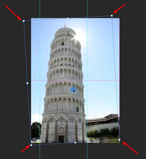 Step 2 to Straighten Perspective