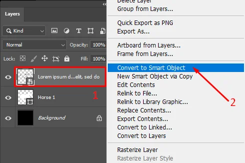 Step 4 Convert to Smart Object