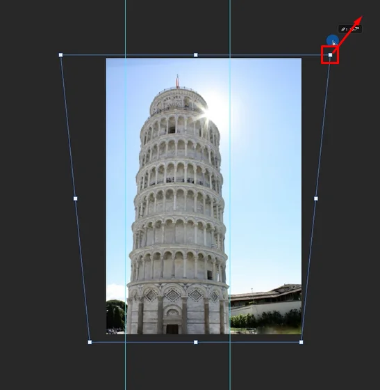 Step 4 to Straighten Perspective