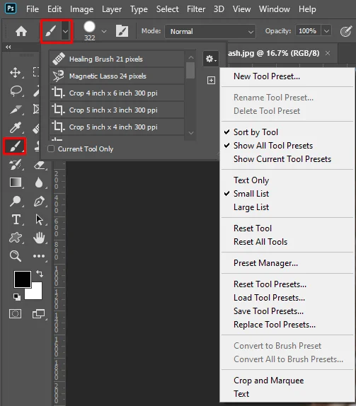 Install Brush Presets in Photoshop