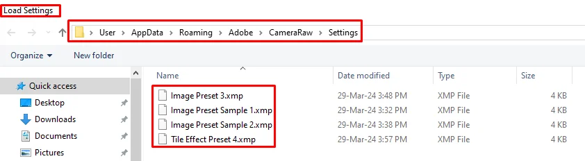 Install Xmp Presets in Photoshop